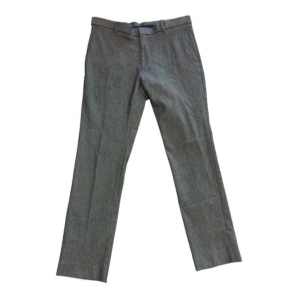 Tommy Hilfiger Mens Grey Micro Pattern Dress Pants 34W x 30L Stretch Slacks